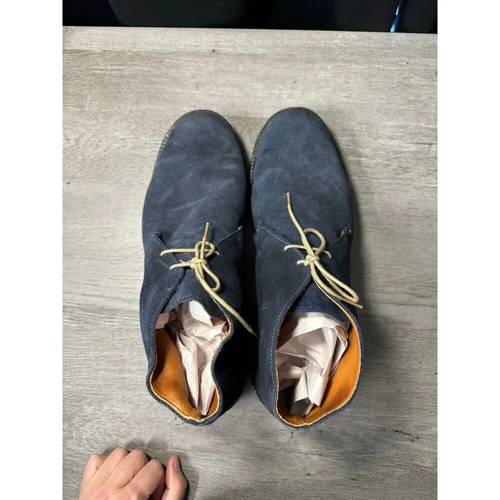 Allen Edmonds Navy Blue Suede Chukka Boots Size 14
